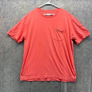 Greg Norman Shirt Mens XL Peach Crewneck Pocket Tee Shark Cotton Extra Large